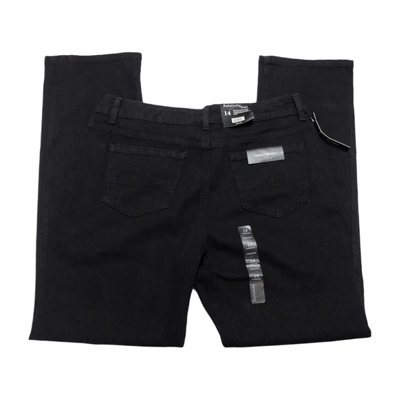 NWT Relativity Black Straight Jeans 0593 - Picture 9 of 9